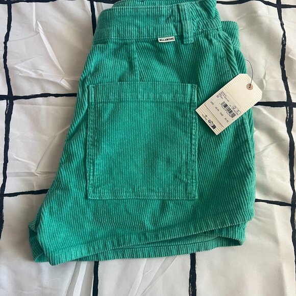 Women's Billabong Corduroy Shorts - Aqua - Size 30 - Picture 2 of 4